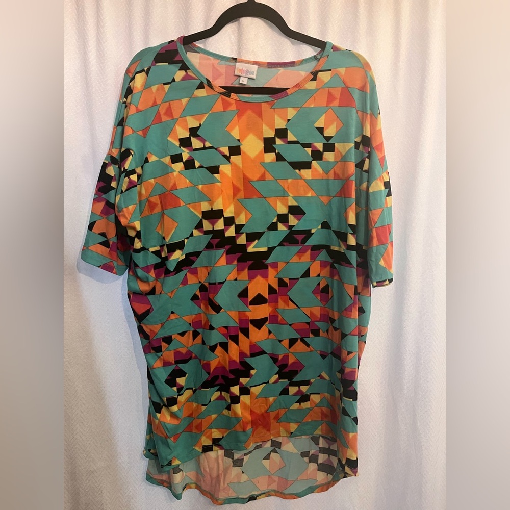 Teal LulaRoe Geometric Irma